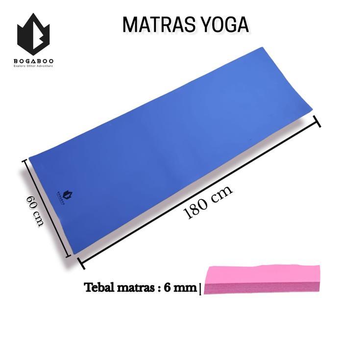 Happyfit - Matras Yoga Mat Tebal 5 Mm Merk Bogaboo - Matras Camping - Matras Gym