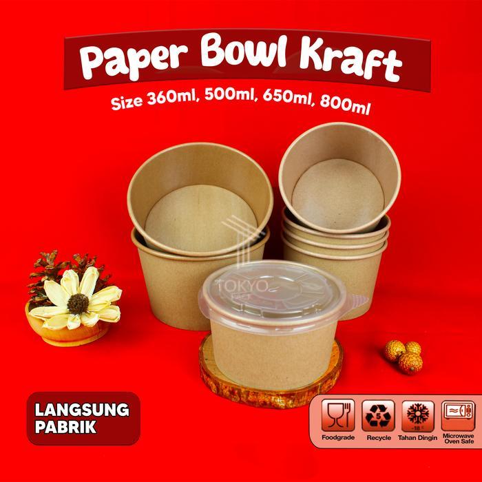 PAPER BOWL 500 ML / MANGKOK KERTAS / RICE BOWL PAPER 500 ML