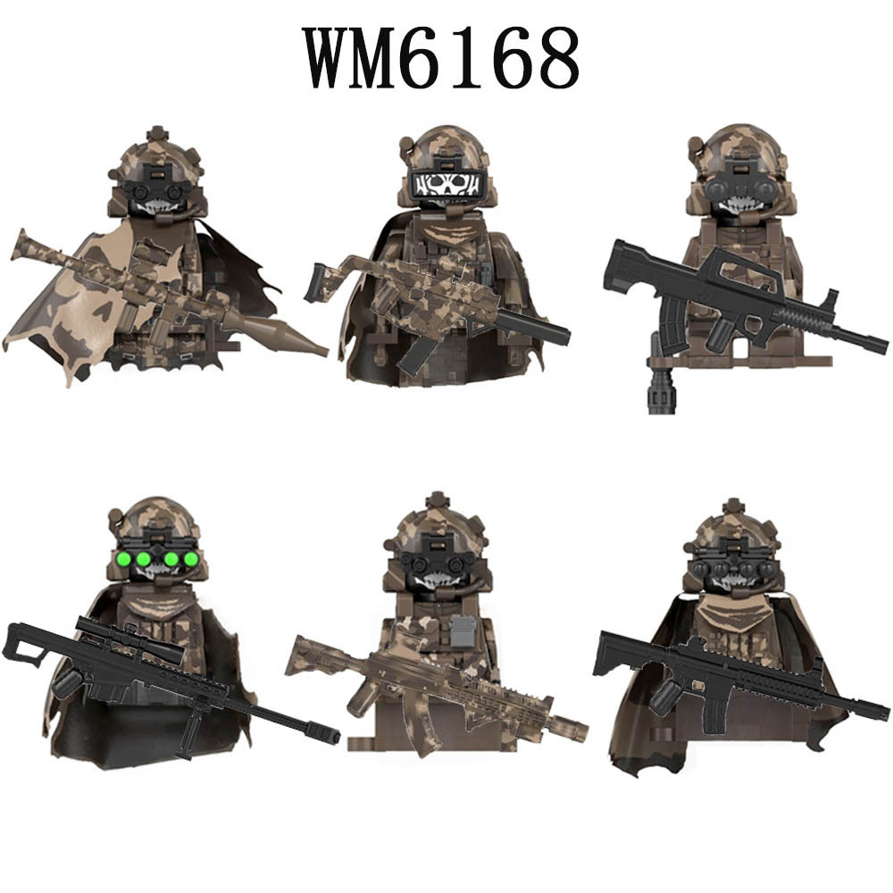 WM6147 WM6168 Military Series SWAT Special Forces Building Blocks Commando Soldier City Police Cap