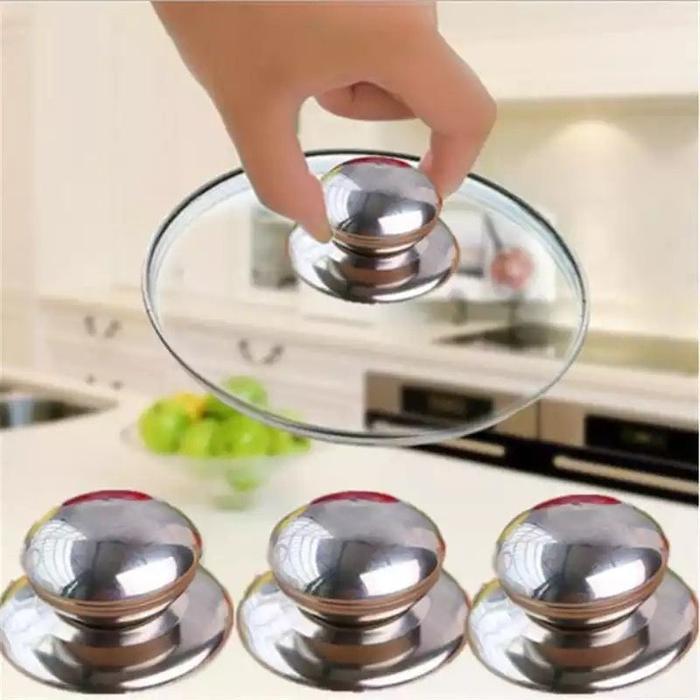 New Knop Panci Pentolan Tutup Panci Pentol Wajan Handle Pegangan Knop Panci Bahan Stainless Steel