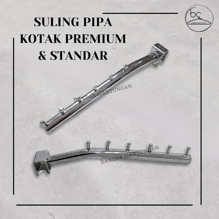 New Suling Hanger Besi Pipa Kotak / Gantungan Hanger Suling Besi / Suling Pipa Kotak(bh) Rumah