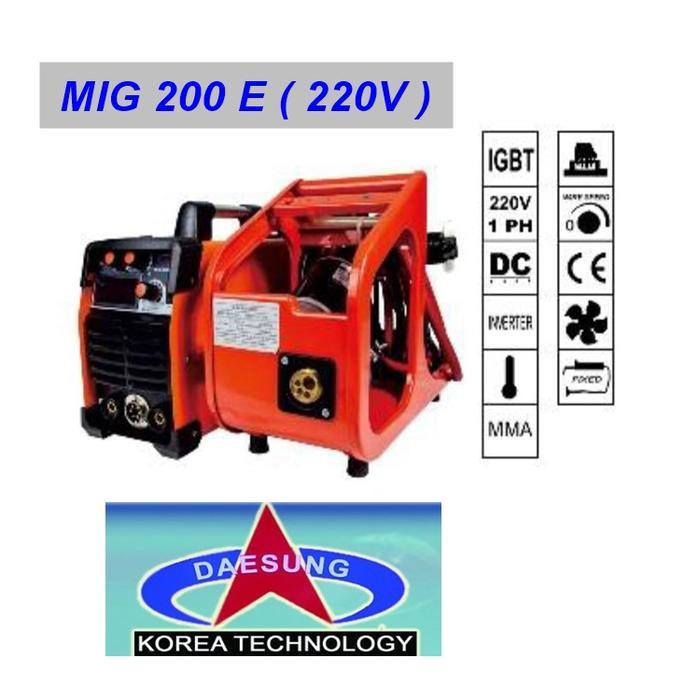Mesin Trafo Las Inverter MIG 200 E Daesung IGBT Korea Teknologi
