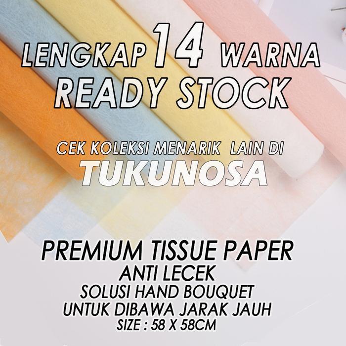 FLOWER WRAPPING PAPER SOLID COLOR PREMIUM TISSUE PAPER - KERTAS TISSUE
