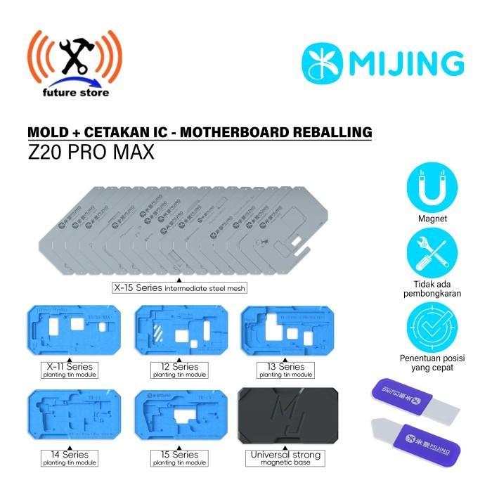 Mijing Z20 Pro Max Mold IC Cetakan IC Motherboard Middle Layer BGA Reballing Stencil Platform for