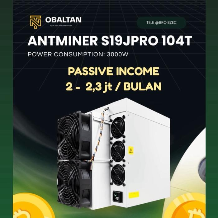 ANTMINER S19J PRO 104 TH BITMAIN BITCOIN MINER ASIC