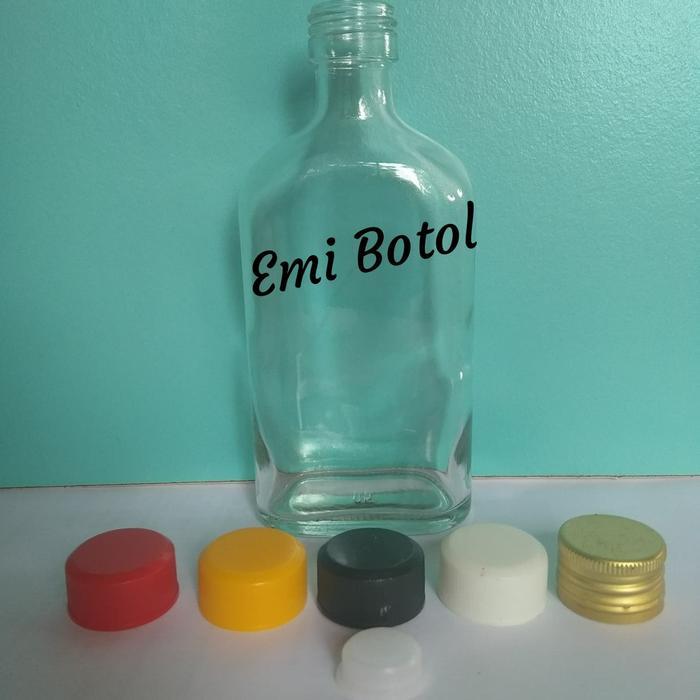 Botol kaca gepeng 250ml