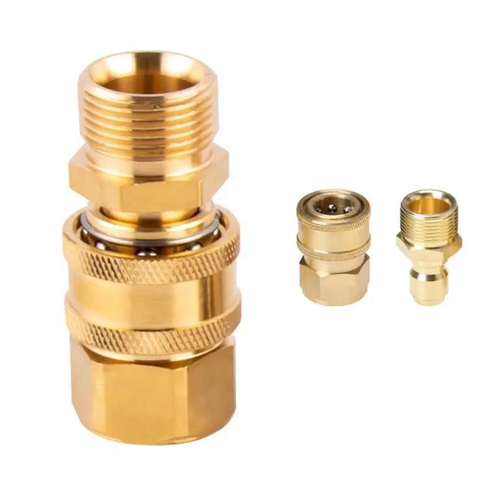 2Pcs Inlet Quick Release Jet Cleaner Konektor M22 Male & M22 Female Quick Release Untuk Pressure