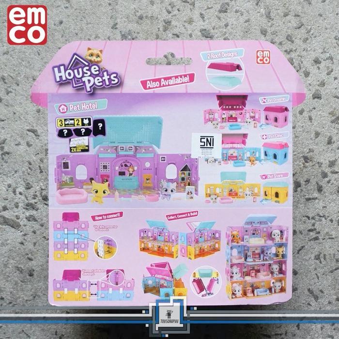 EMCO House Pets Pet Carrier House Diorama Playsets Bisa Gabung Tumpuk