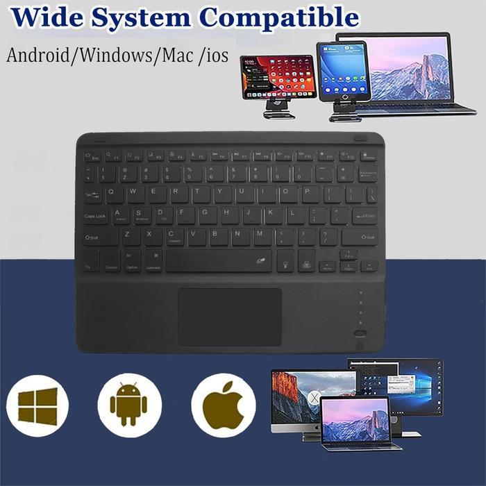 KEYBOARD WIRELESS BLUETOOTH TOUCHPAD KEYBOARD 10 INCH MINI PORTABLE KEYBOARD 30% FOR LAPTOP HP