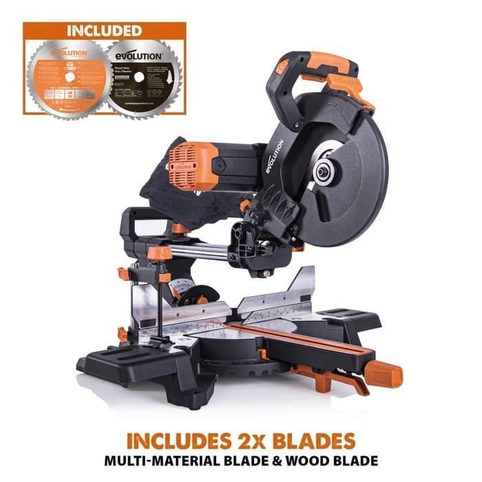 EVOLUTION SLIDING MITER SAW DOUBLE BEVEL R255SMS-DB PLUS