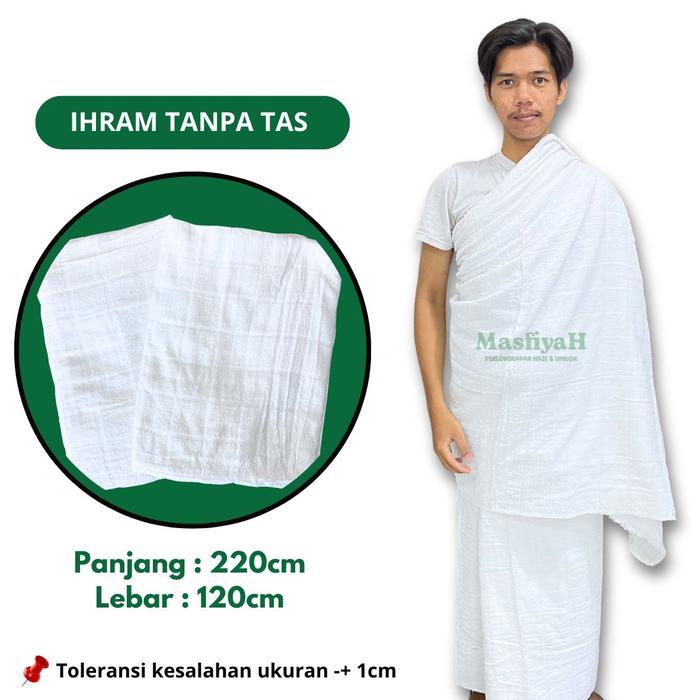 Kain Ihram Dewasa Kain Ihrom Dewasa Kain Ihram+Tas Kain Ihram Putih Polos Perlengkapan Haji Umrah