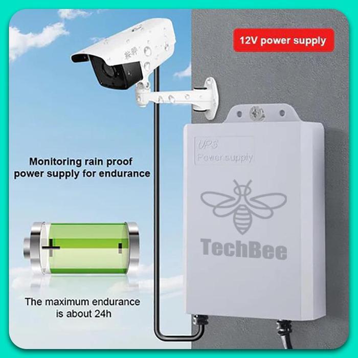 Techbee Ups 20800Mah Ups Mini 12V Untuk Wifi Ups Mini 12 Volt Ups Wifi Ups Cctv Ups Dc Mini Ups