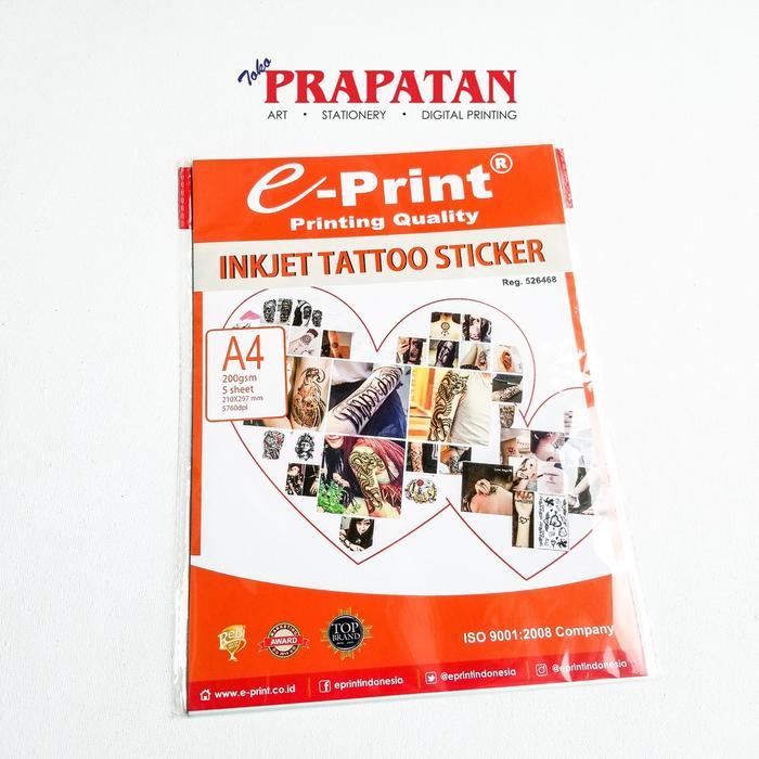 E-Print Inkjet Tattoo Sticker A4 200gsm