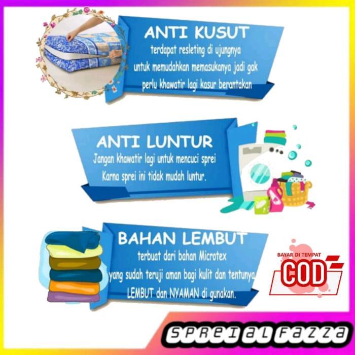 "New" Sprei Resleting 180x200x15 160x200x15 120x200x15 90x200x15