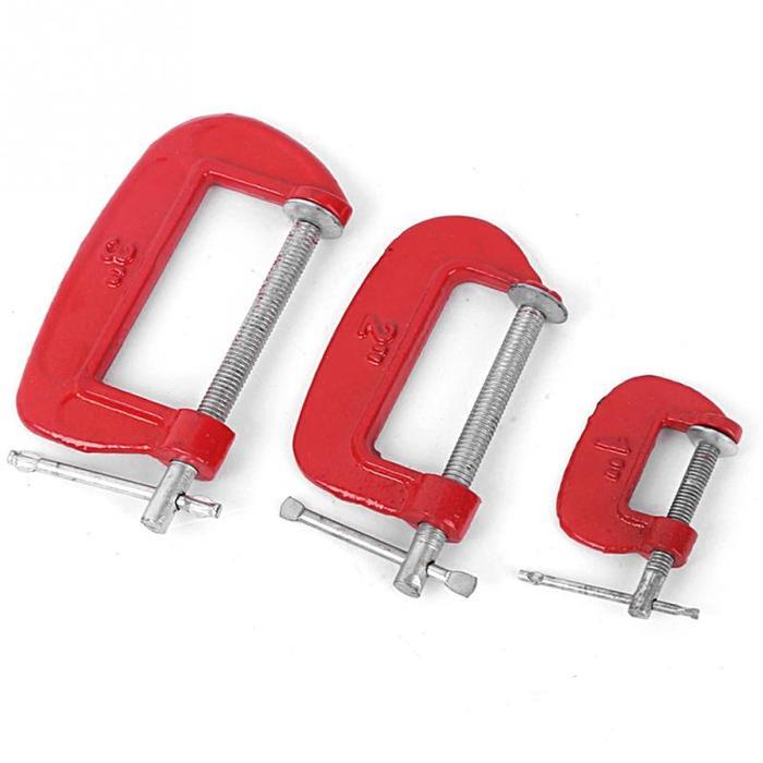 Ragum Besi Clamp C Penjepit Besi atau Kayu Dan Benda Lainnya Catok Klem C / Ragum Meja Alat Jepit