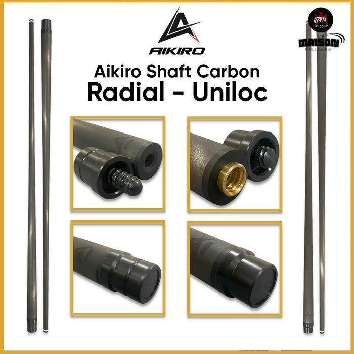 Shaft Carbon Billiard Uni-Loc / Radial Pin Original Merk Aikiro