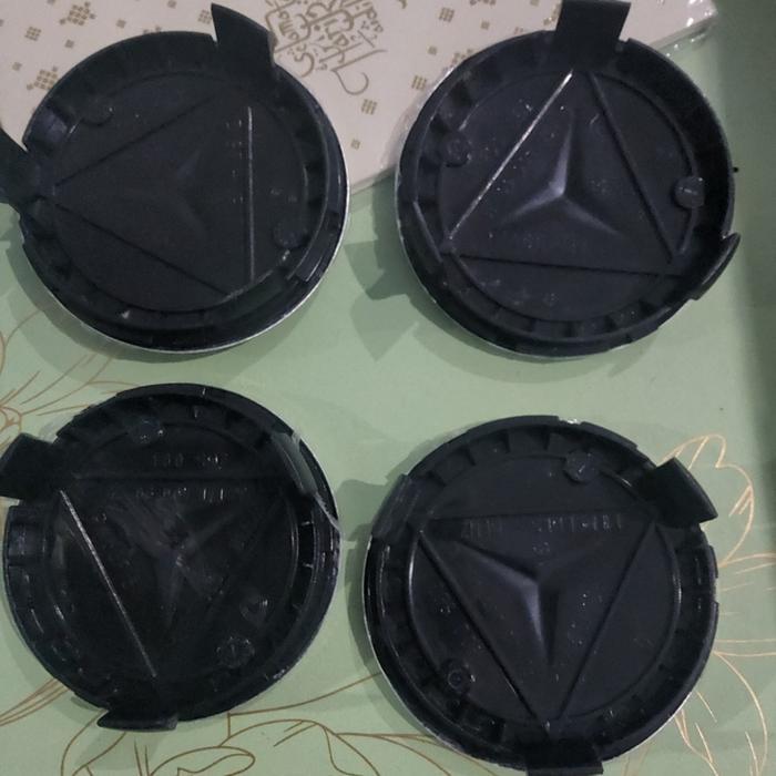 Grosir Dop Velg Roda 1Set Emblem Mercedes Benz Padi Hitam Dop Roda Mercy 75Mm