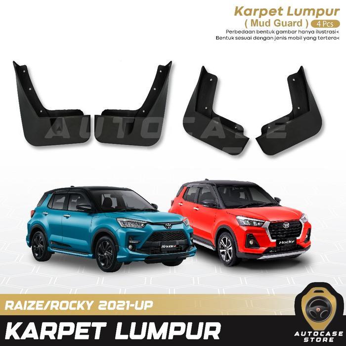 KARPET LUMPUR RAIZE/ROCKY 2021-2025 UP 1 SET 4 PCS PNP AKSESORIS MOBIL PROMO