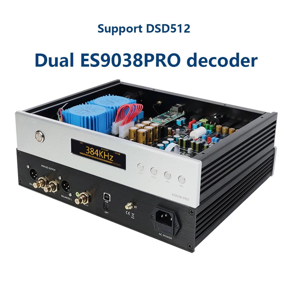 Flagship Dual-core Audio Decoder Fully Balanced Design ES9038PRO*2 Fever-grade Decoder Bluetooth 5.1