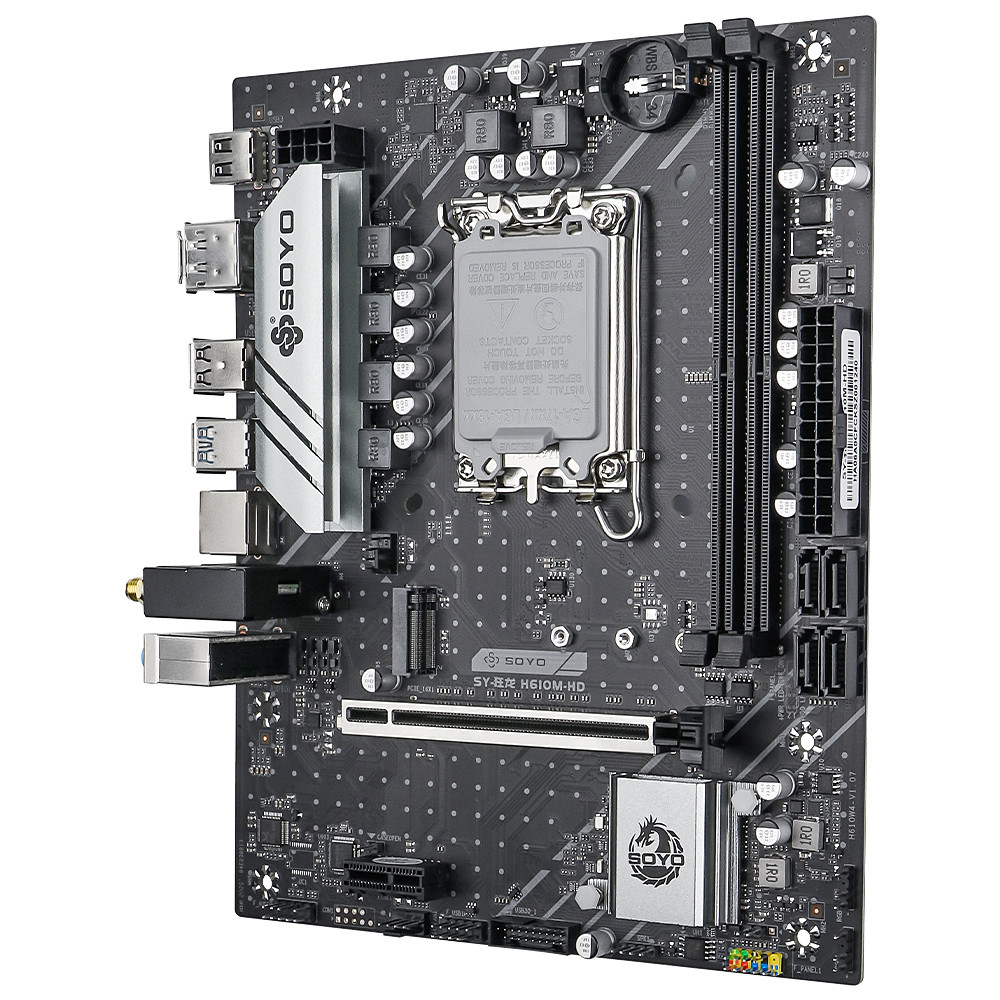 SOYO H610 Motherboard Ram memory 16G=8G*2 i3 12100F CPU DDR4 8Pin+24Pin complete kit xeon PCI-E
