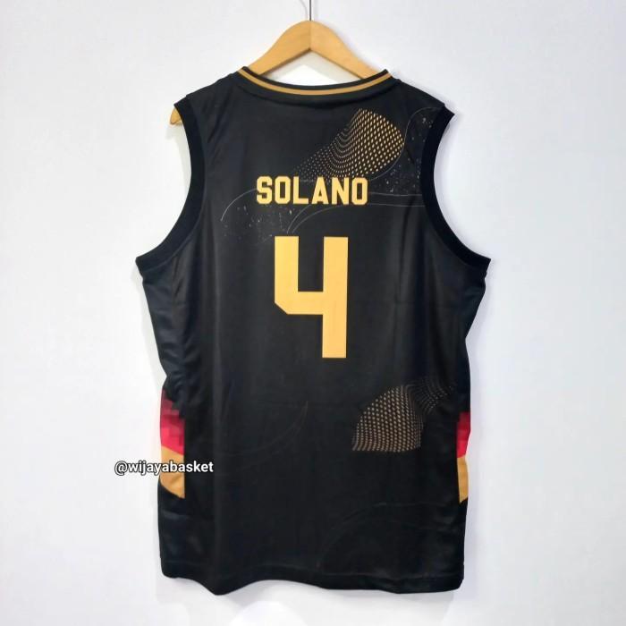 JERSEY BASKET IBL REPRO DEWA #4 SOLANO - HITAM