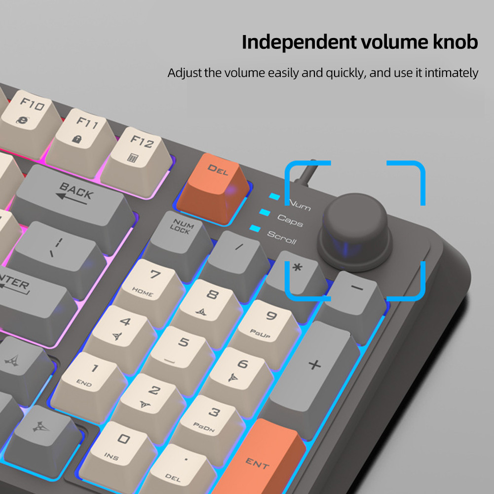 K82 Gaming Keyboard RGB Light Mechanical Keyboard 94 Keys Luminous Keyboard Hot-Swap Keyboard for