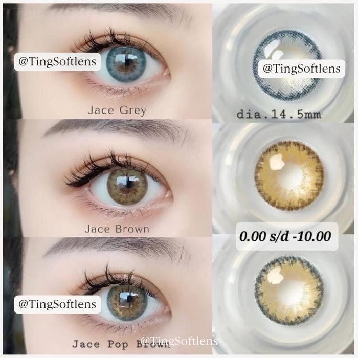Softlens Wedding Arabian Look Brown Grey Pop Brown Abu Coklat Bisa Minus Normal Free Lens Case