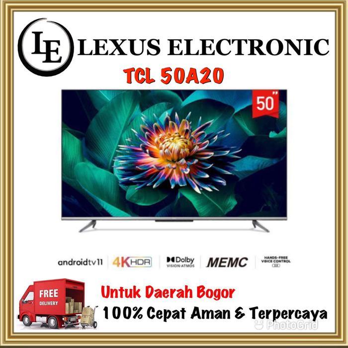 TCL ANDROID TV 50 INCH 50A20 BEZZEL LESS ANDROID 11 UHD 4K