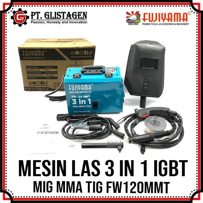 Fujiyama Mesin Las 3 IN 1 MIG MMA TIG FW 3in1 Travo Tanpa Gas Co2 Gasless Trafo Las Inverter Argon