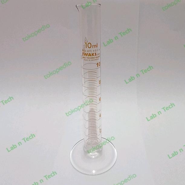 Gelas Ukur 10 Ml Merk Iwaki Class A Bersertifikat