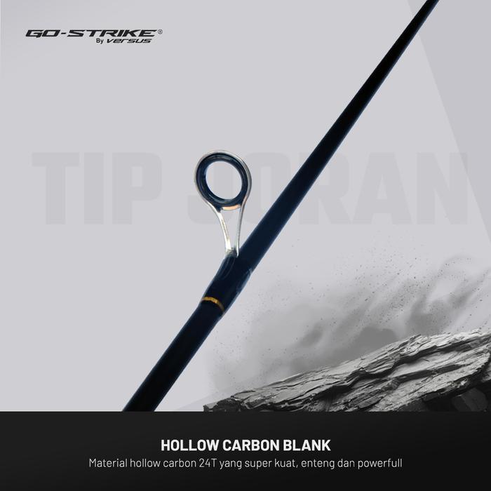 Tip Gostrike Ultra Light Gt Hollow Carbon Blank Fuji Ring Guide 662Ul & 702Ul Ready