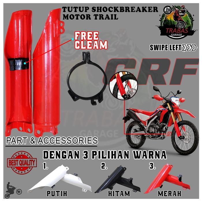 COVER TUTUP USD SHOCK CRF UNIVERSAL SHOCKBREAKER HONDA MOTOR TRAIL SUPERMOTO SUPER MOTO PNP *