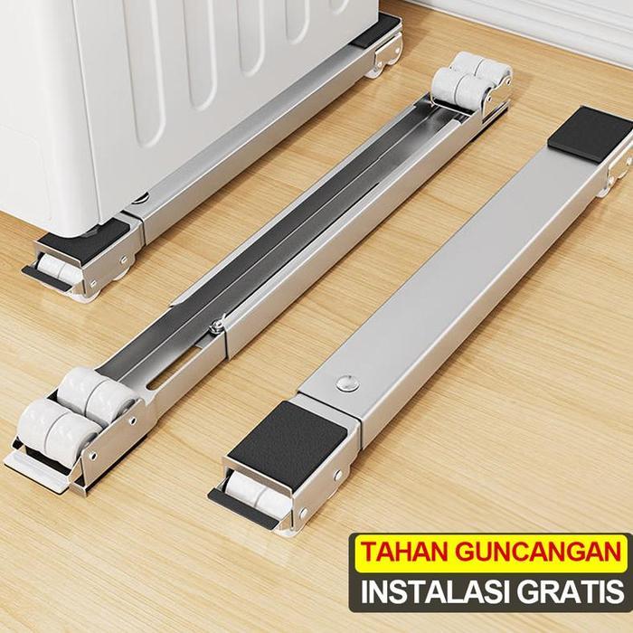 Cuci Gudang Roda Lemari Portable Roda Kulkas / Tatakan Kulkas / Kaki Kulkas /