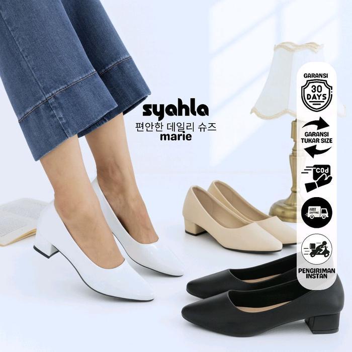 Laviola - Sepatu Sandal Heels 3Cm Pantofel Flat Wanita Kerja Nyaman Marie