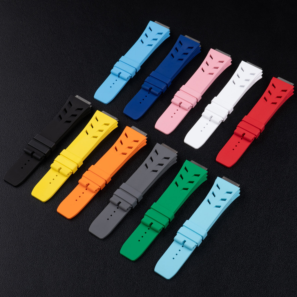 ?RM67-01/RM67-02 Watch Strap 24mm Fluor Rubber Band for Richard Miller Durable & Lightweight Soft