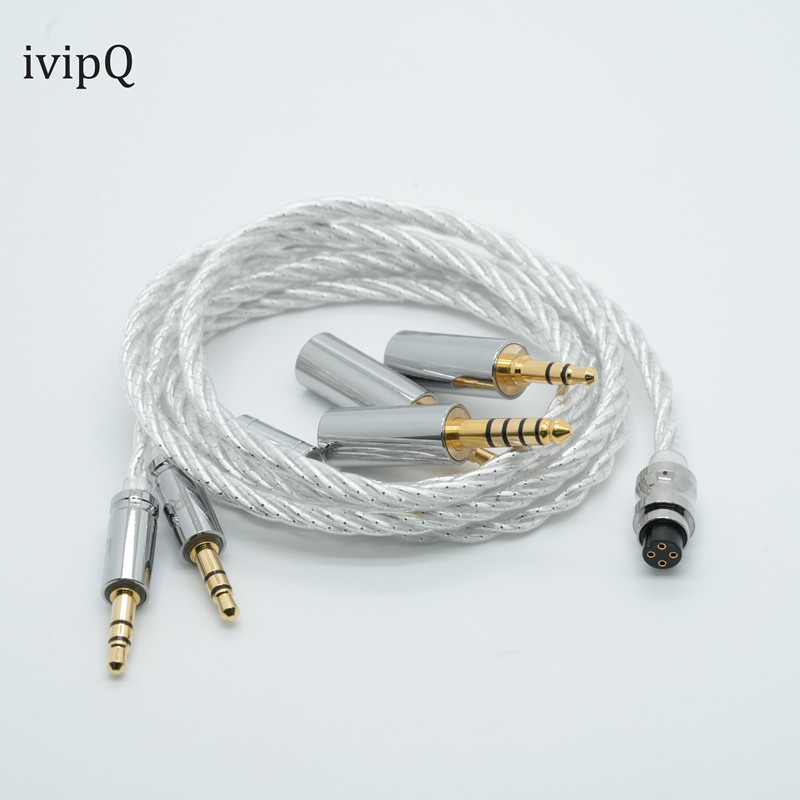 ivipQ-34 Cable 4-Core MMCX/QDC/2Pin 0.78mm 3.5 Stereo 4.4 Balanced miniXLR A2DC KZ-QDC For LCD5
