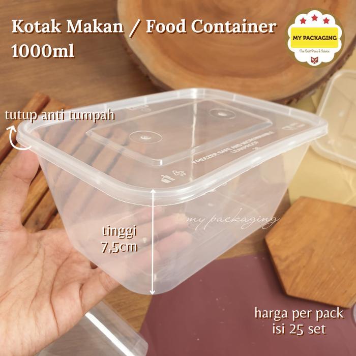 Thinwall KIIP Kotak Makan Microwave / food box / wadah plastik 1000ml