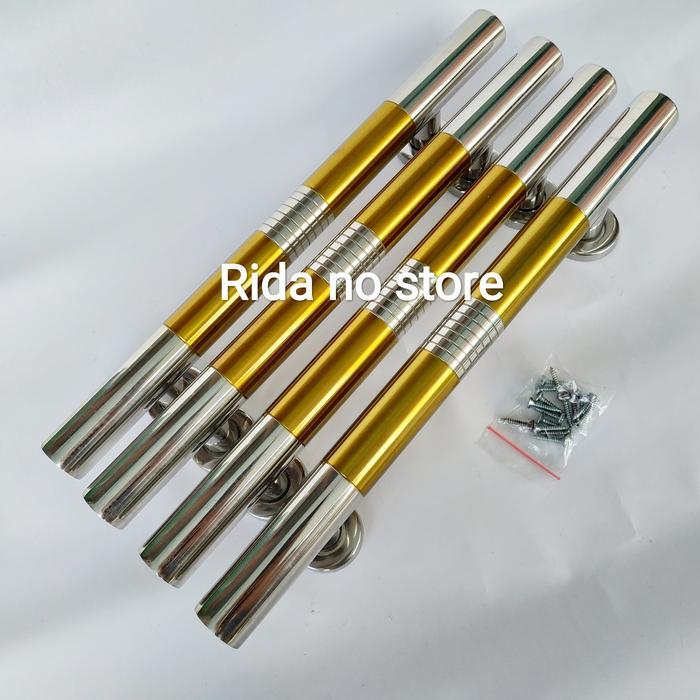 Best Seller Paket 4 Handle Pegangan Pintu Rumah Minimalis 33 Cm Gagang 2 Pintu Hendle Stainles