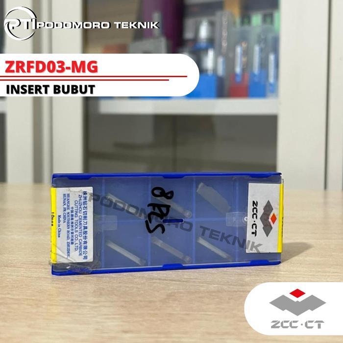 TERLARIS Insert ZRFD03-MG YBG302 Insert Potong Grooving 3mm ZRFD 03 MG YBG 302 ZCC.CT Original