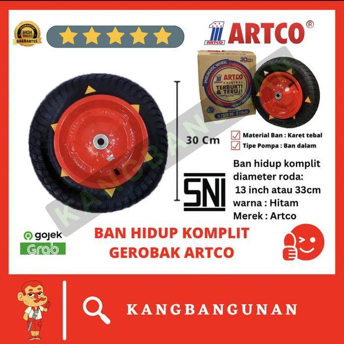 BHK Ban Komplit ARTCO Asli ( Ban Luar + Dalam + Velg + Lahar ) Ban Hidup Komplit Ban Gerobak Angkong