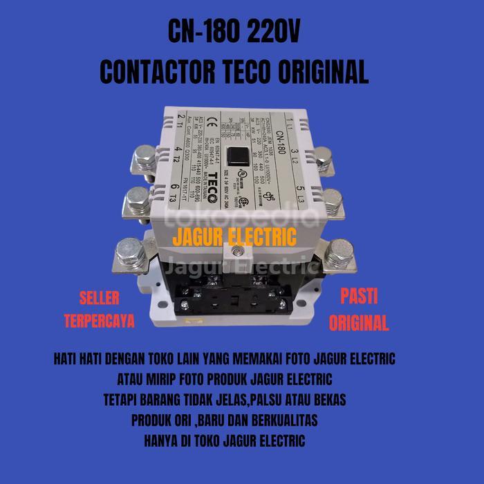 CN-180 220VAC MAGNETIC CONTACTOR TECO ORIGINAL