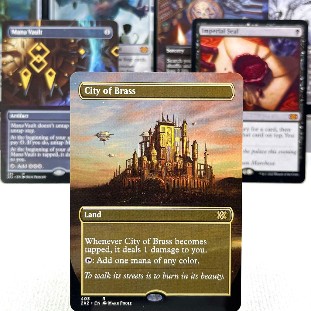 KHM AFR 2X2 HOLO9-002 Tcg proxy magic cards Smothering Tithe Bloom Tender City of Brass Damnation