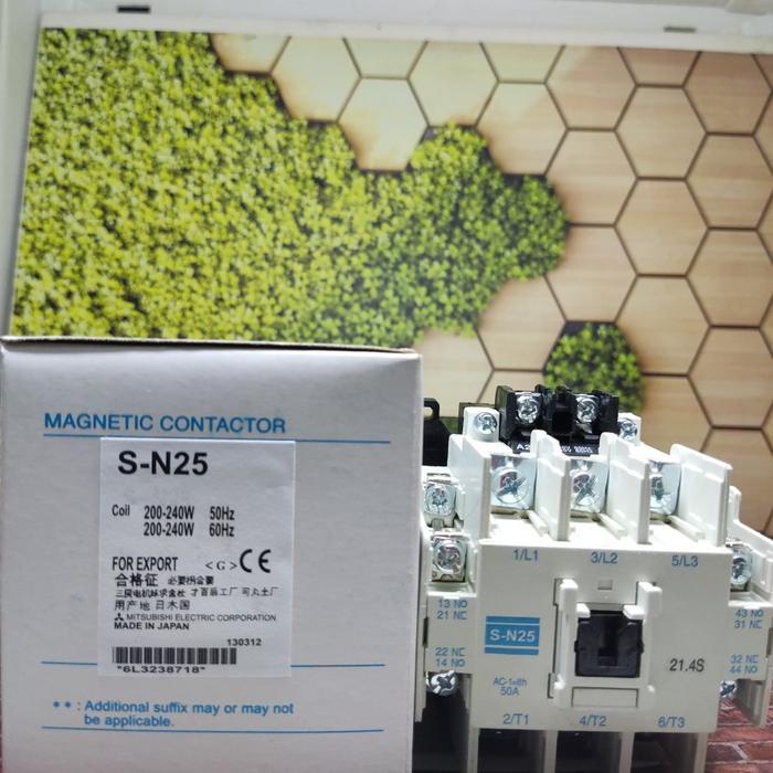 KONTAKTOR MITSUBISHI S-N25 SN25 SN-25 CONTACTOR MITSUBISHI SN 25