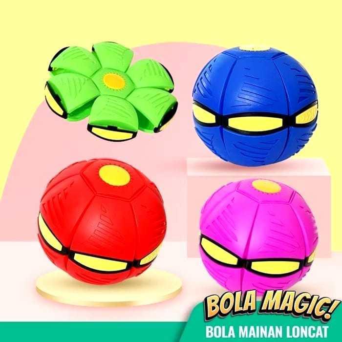Mainan Bola Ufo Magic Flat Ball LED