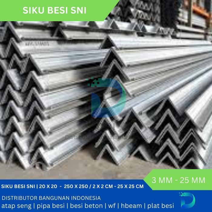 Besi Siku 50 X 50 X 5 Mm X 6 M Sni / P= 6 Mtr Tbk