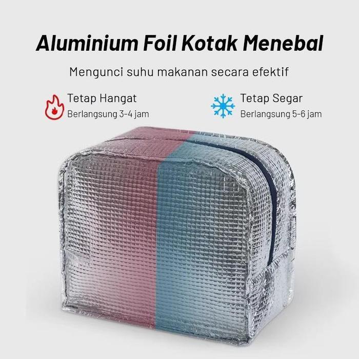 [Ready] Aimilo Tas Bekal Makanan Karakter Tas Tempat Makan Pendingin Portabel Lunch Bag Tas Bontot