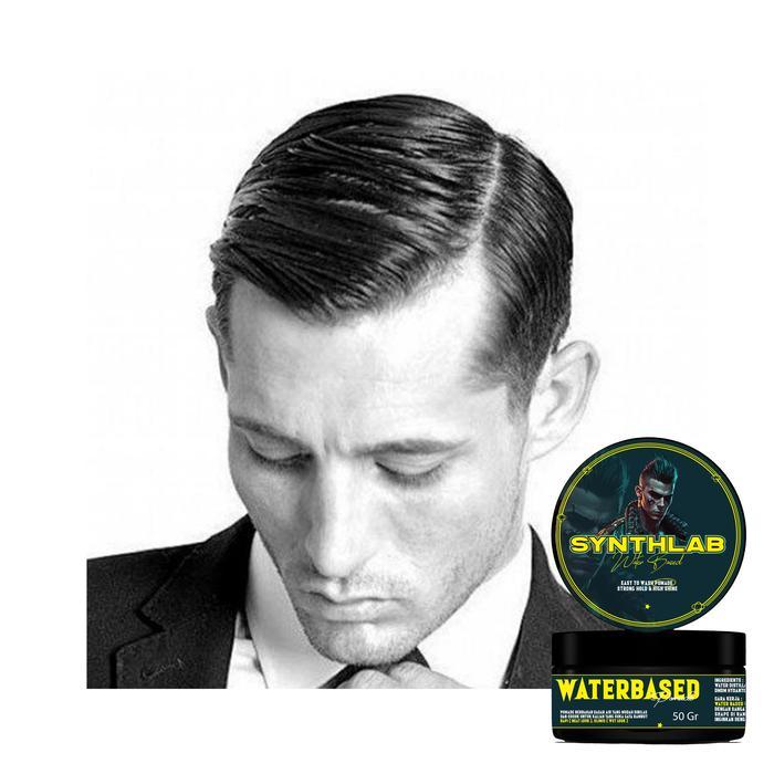 Synthlab - Hair Powder Mini Size + Waterbased Pomade Sisir Perawatan Pria Gercep