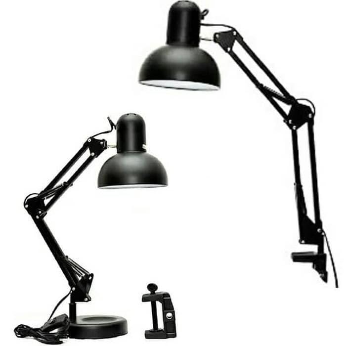 ( Besar + Tinggi ) Lampu Meja Baca Belajar - Jepit Arsitek - Flexibel