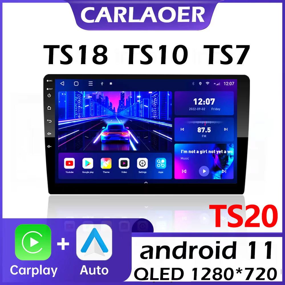 TS10 TS18 TS20 2din Car Android Radio Multimedia Player 9 10 inch Carplay For Toyota Volkswagen