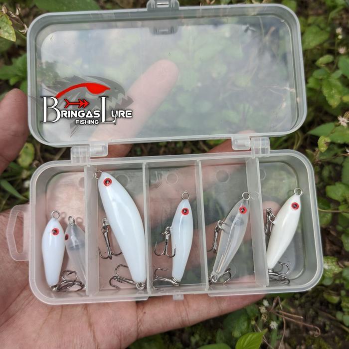 Set Umpan Hampala + Box Bringas Lure5Cm 3,5Cm 2,5Cm Lure Casting / Umpan Casting Hampala / Swim Bait